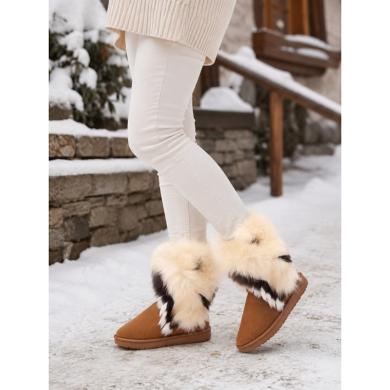Ramona | Zimowe Buty z Puszystym Wykończeniem
