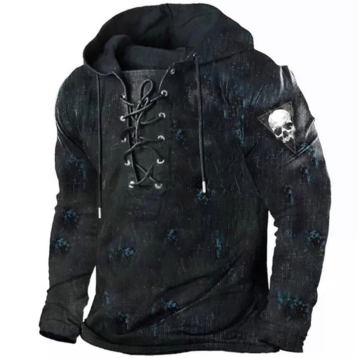 Cole | Halloween Hoodie z Wiązaniem w Kształcie Czaszki